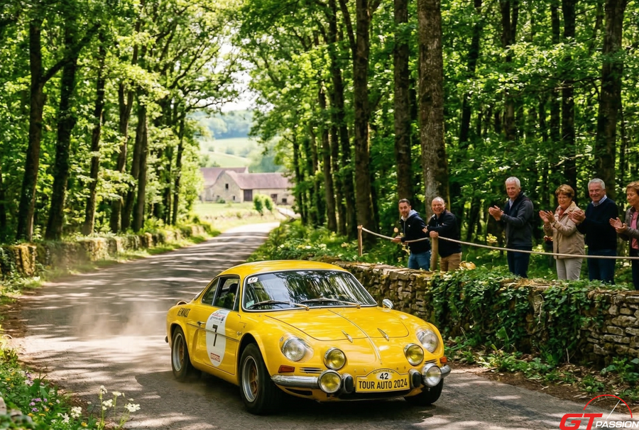 Alpine du tour auto dans la campgne